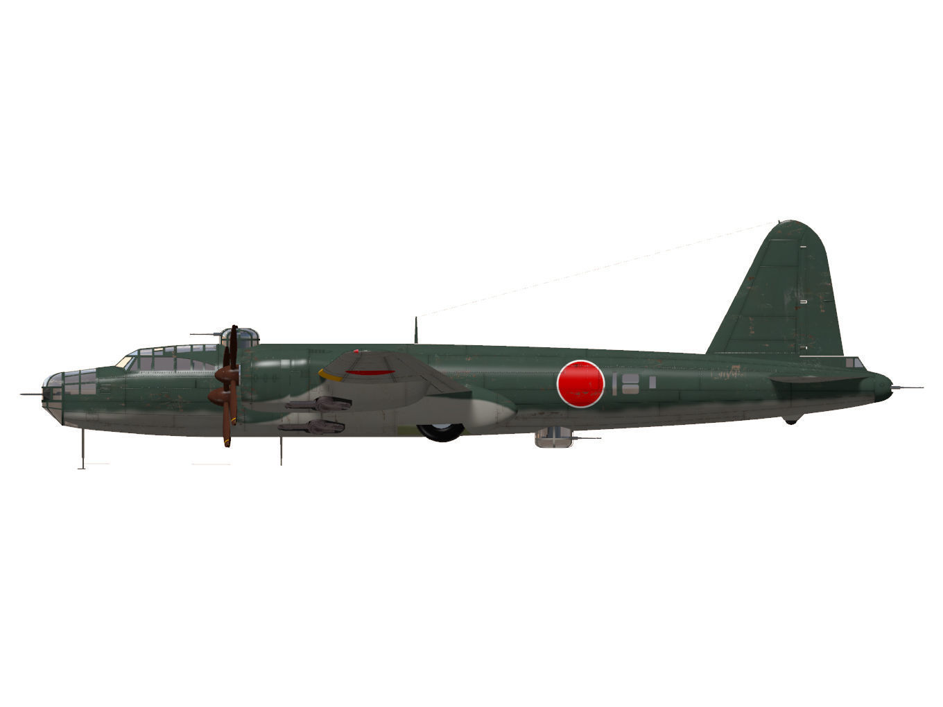 Nakajima G8N Renzan 3D model_9