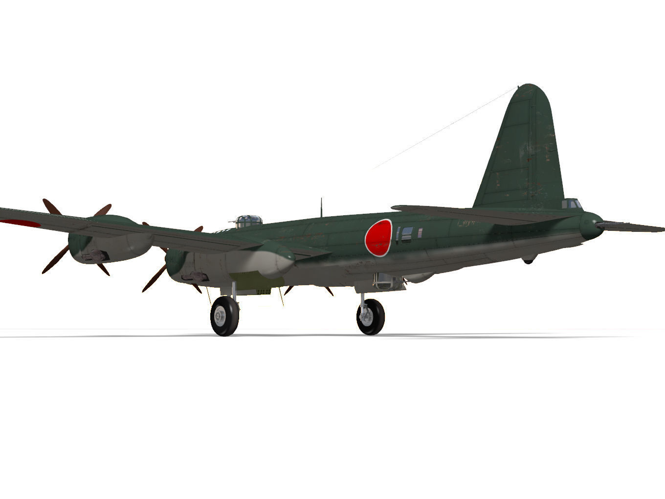 Nakajima G8N Renzan 3D model_7