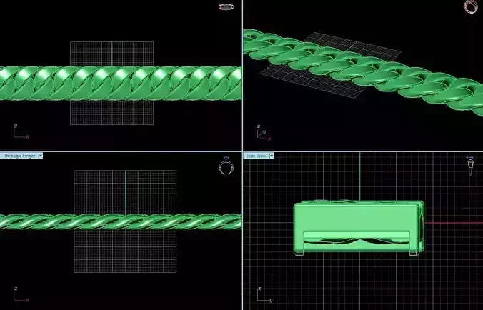 Fusion Cuban Link Chain Bracelet Or Chain 3D print model 3D print model
