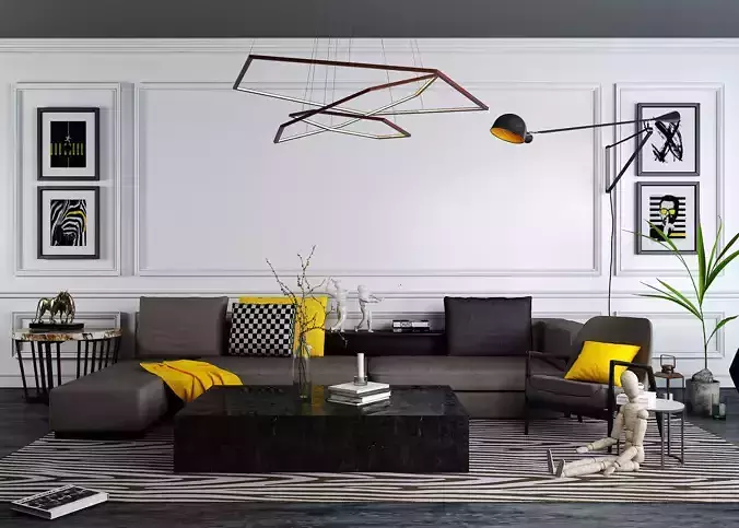 Modern Luxury Living Room Set 