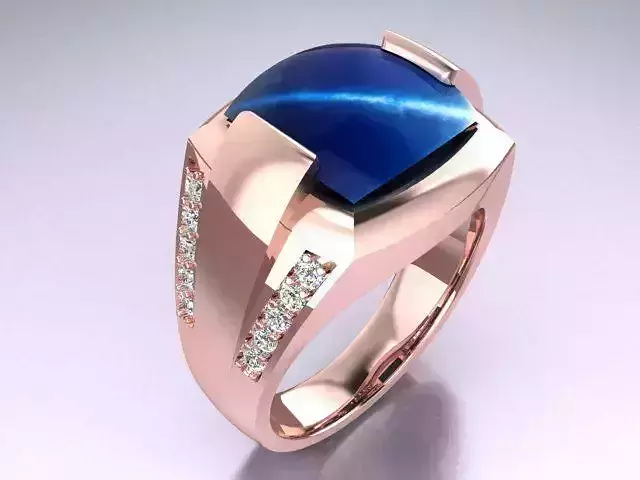 Square Stone Rings - Mens Rings - N4116