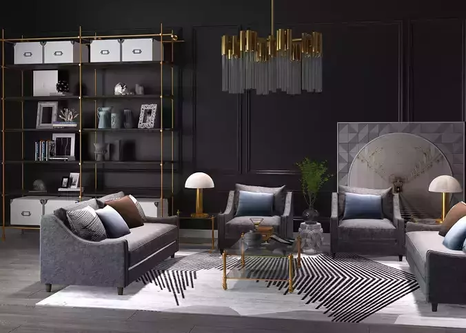 Modern Luxury Living Room Set 