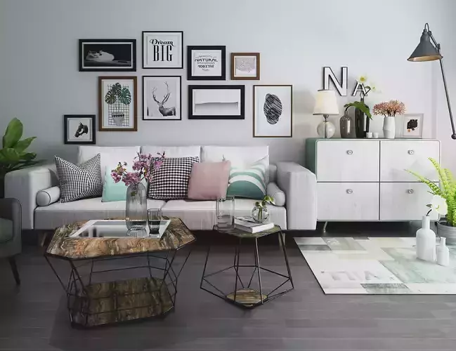 Modern Luxury Living Room Set  