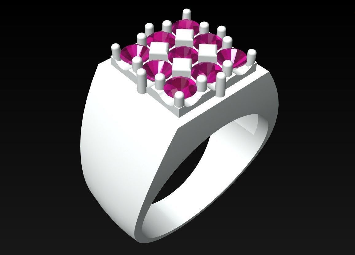 Diamond Rings  - N4108 3D print model_3