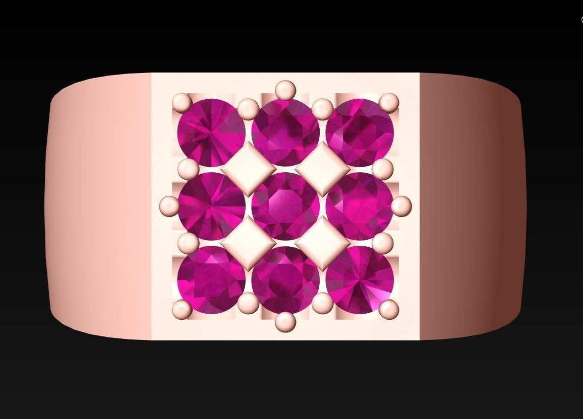 Diamond Rings  - N4108 3D print model_4