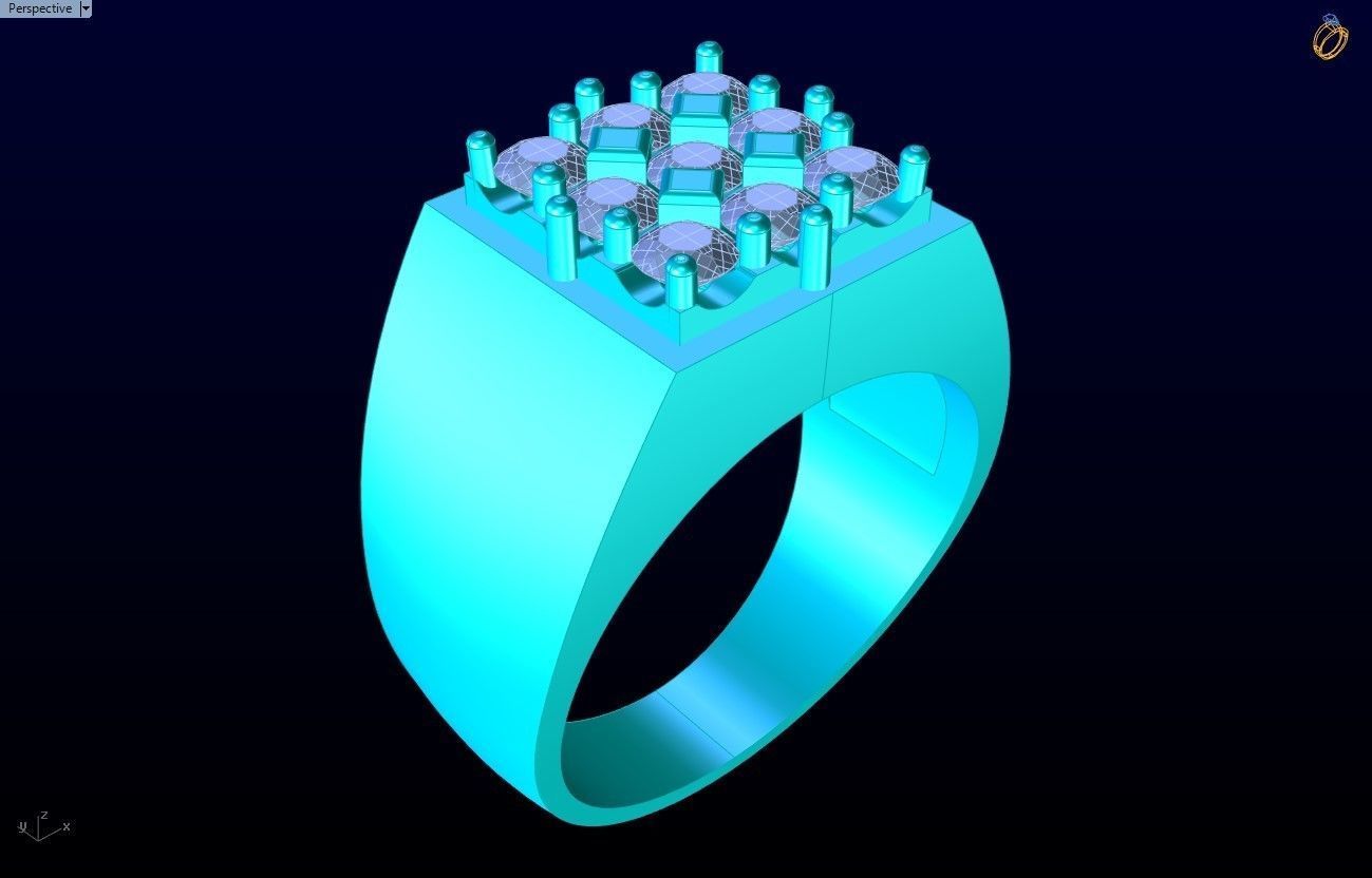 Diamond Rings  - N4108 3D print model_9