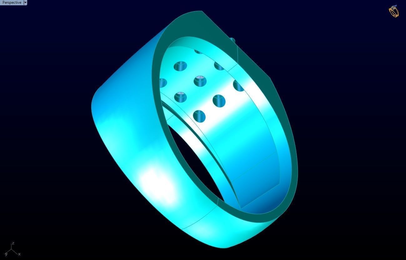 Diamond Rings  - N4108 3D print model_7
