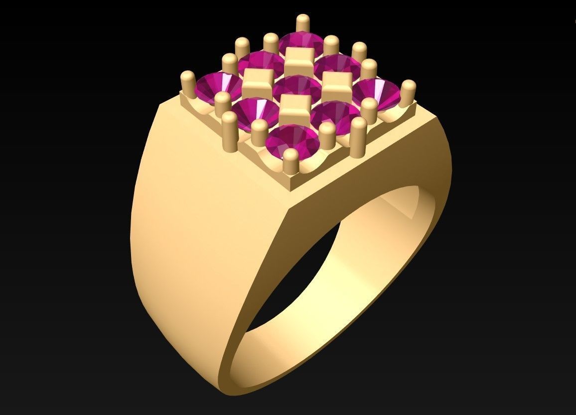 Diamond Rings  - N4108 3D print model_2
