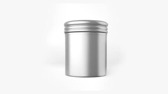 Aluminum Jar  3D model 2