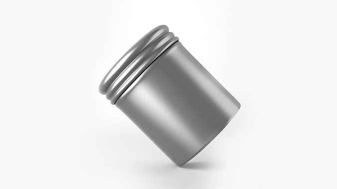 Aluminum Jar  3D model 4