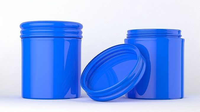 Aluminum Jar  3D model 7