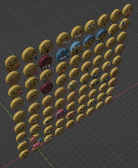 Emojis Pack 3D - The Mega Collection Bundle Low-poly 3D model_4