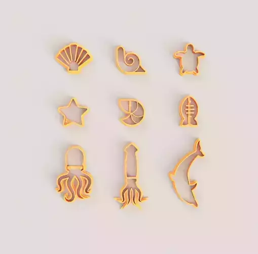 SEA ANIMALS POLYMER CLAY CUTTER