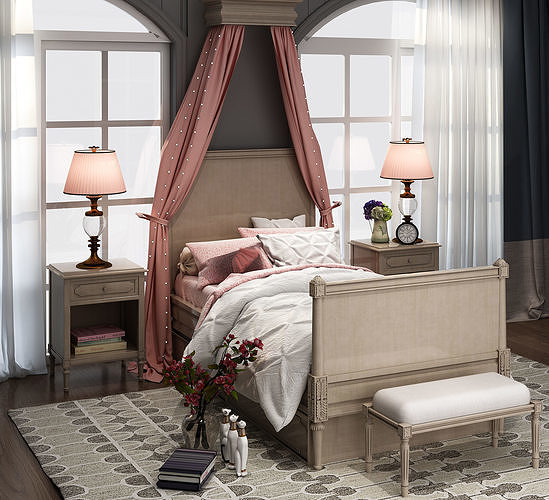 Modern Luxury badRoom Set  3D model