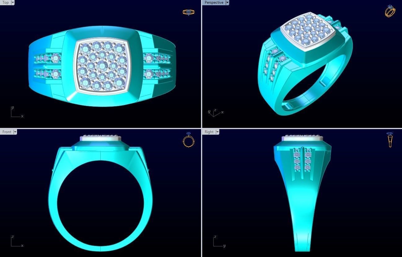 Diamond Rings  - N4235 3D print model_10