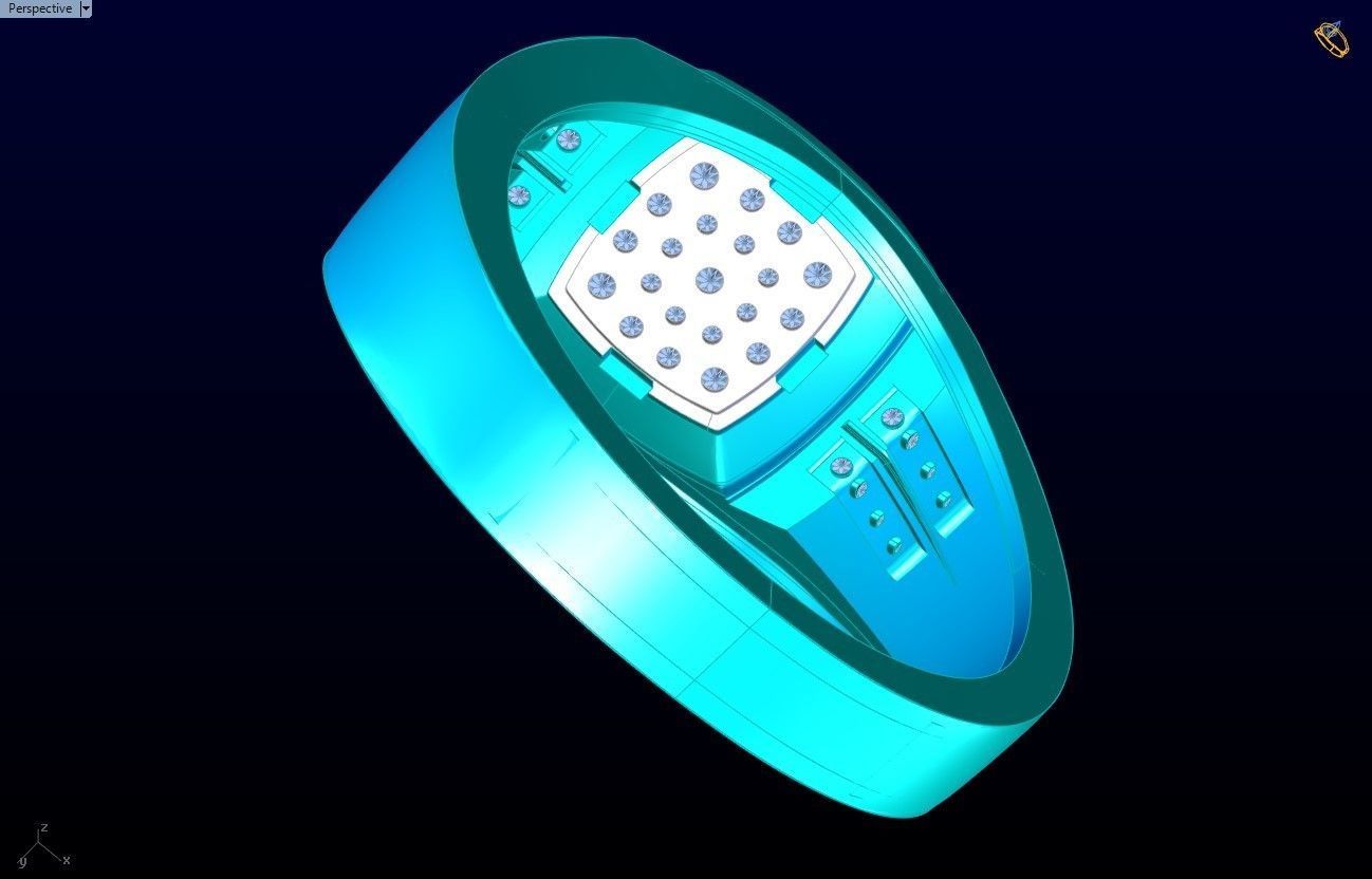 Diamond Rings  - N4235 3D print model_7