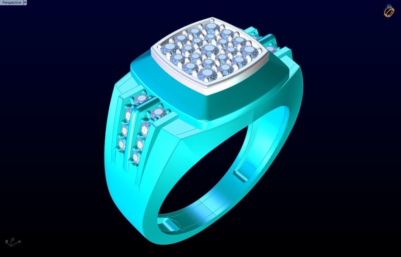 Diamond Rings  - N4235 3D print model_9