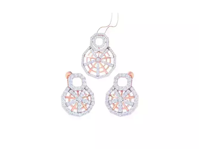 Earring Pendant Set 3dm STL OBJ FBX Renders Details