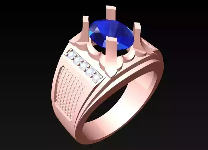 Oval Stone Ring - Diamond Ring - N927