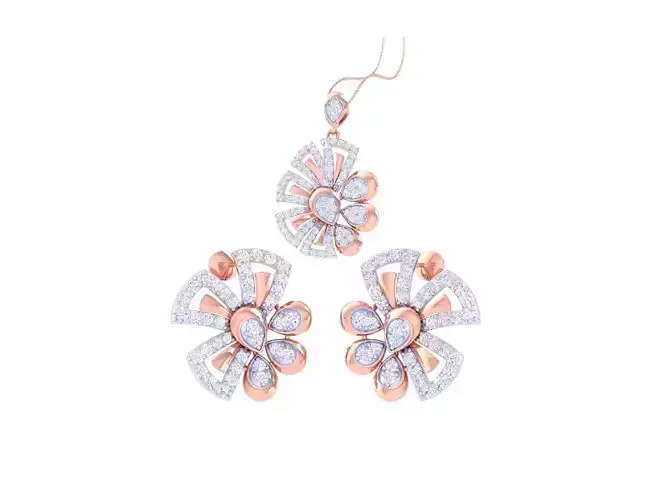 Earring Pendant Set 3dm STL OBJ FBX Renders Details