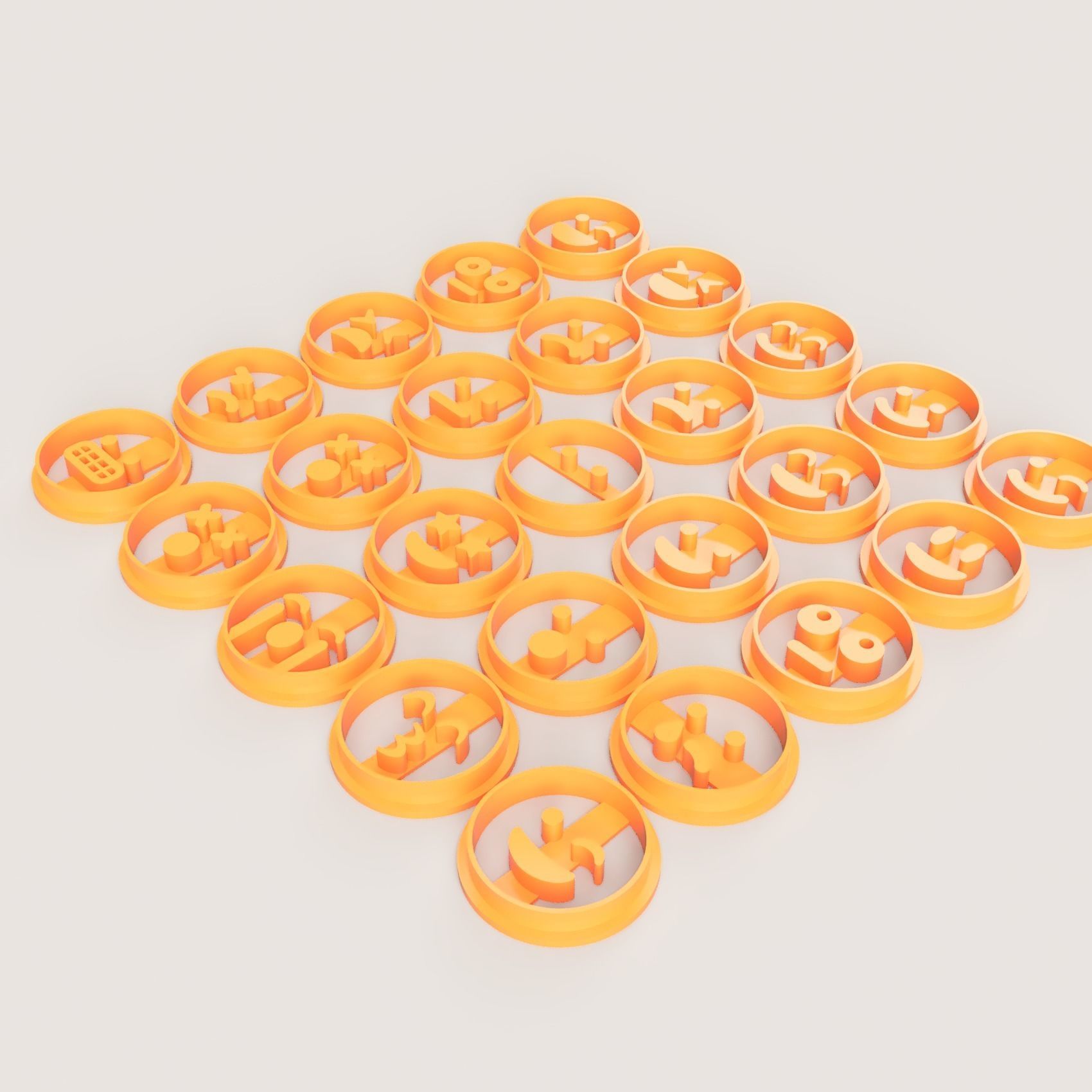 EMOJI COOKIE CUTTER SET 3D print model_1