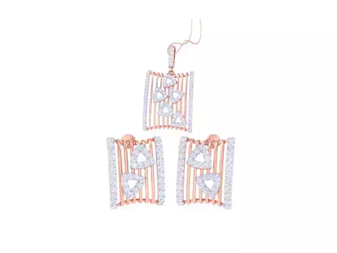 Earring Pendant Set 3dm STL OBJ FBX Renders Details