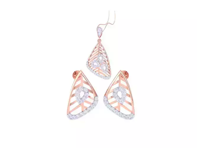 Earring Pendant Set 3dm STL OBJ FBX Renders Details