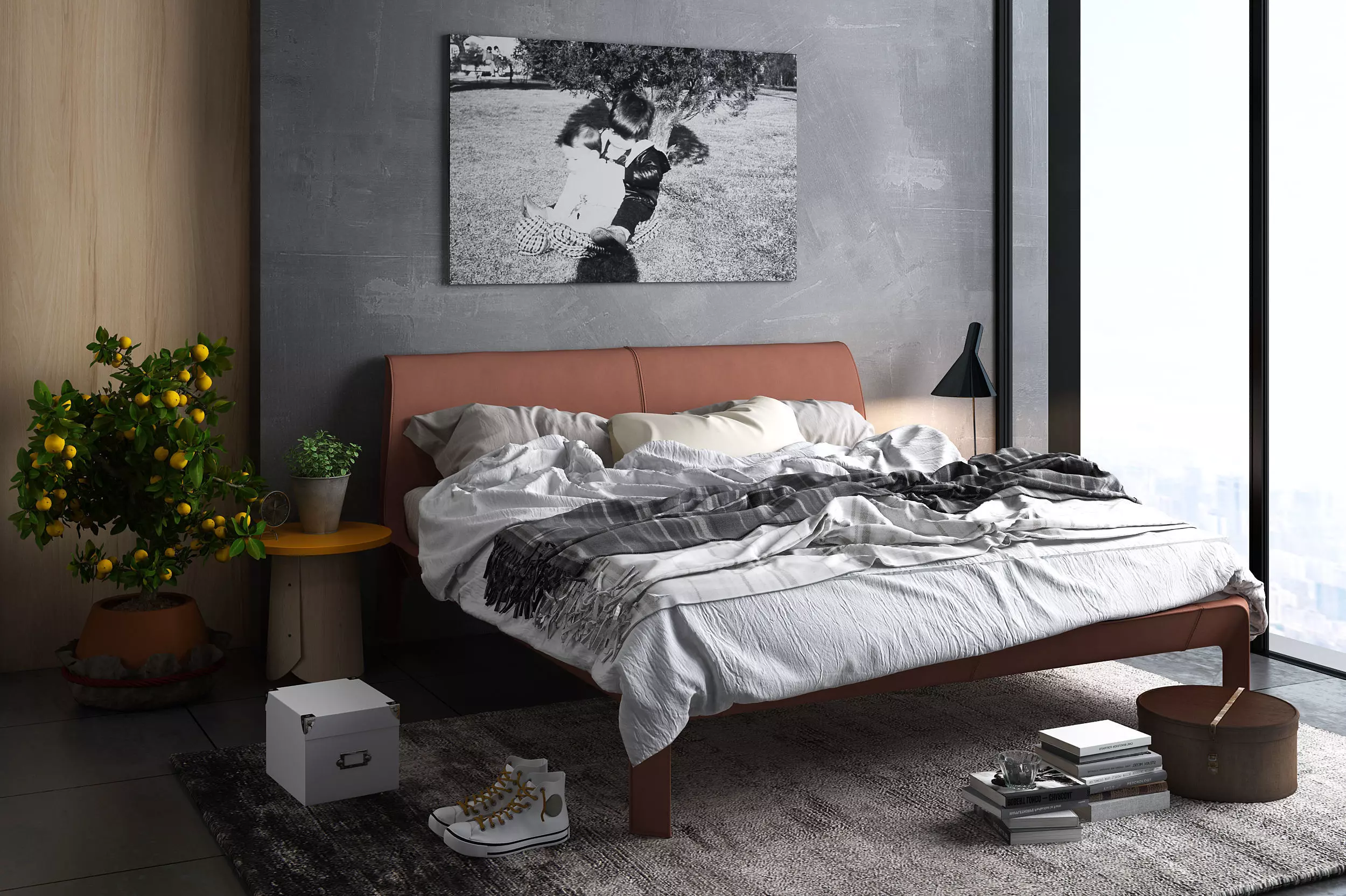 Modern Luxury badRoom Set 3D model_0