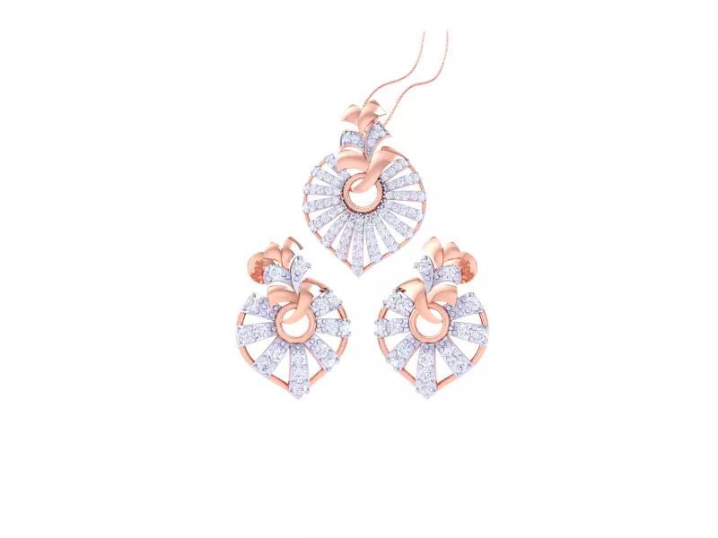 Earring Pendant Set 3dm STL OBJ FBX Renders Details 3D print model_0