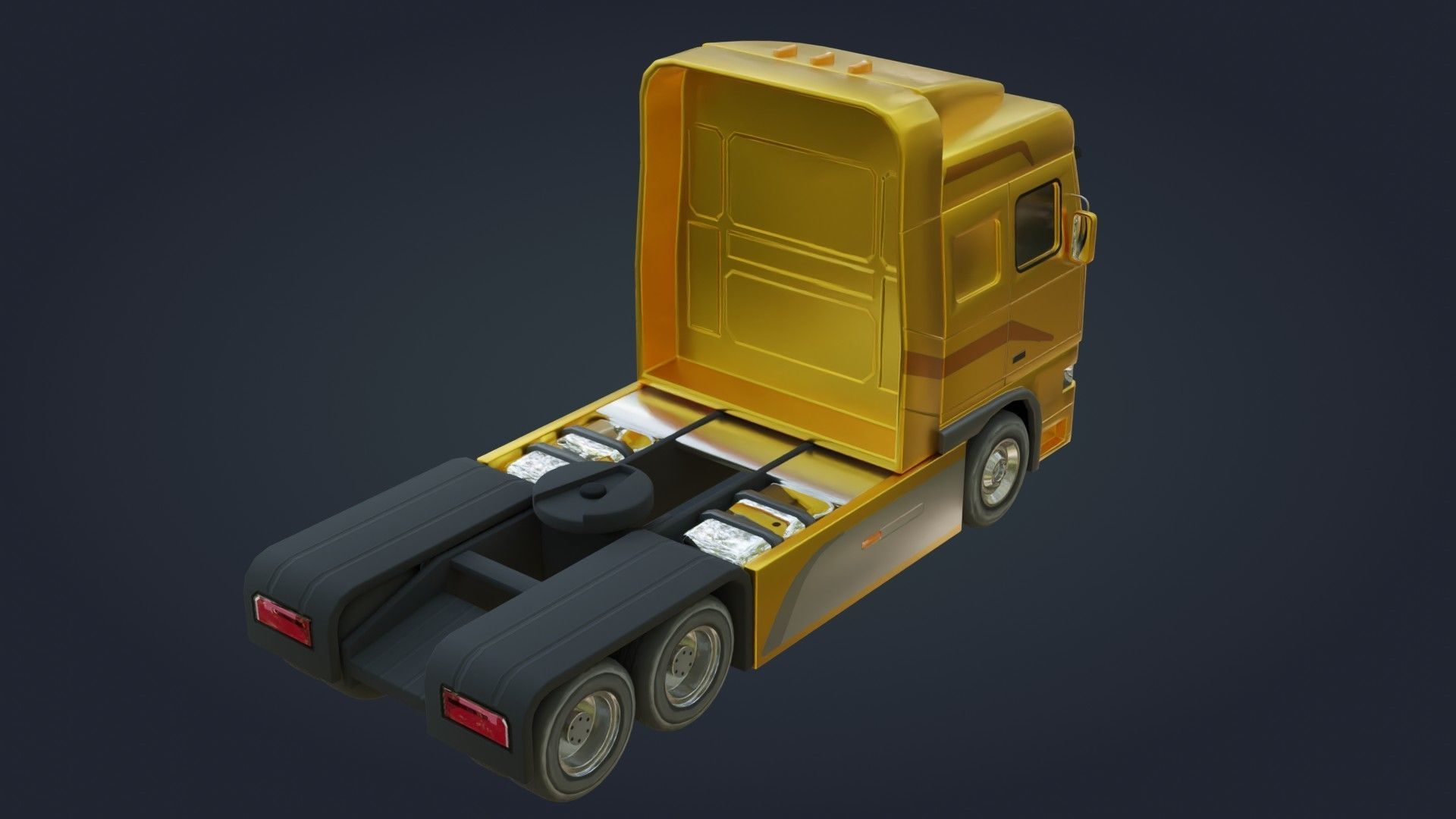 Truck - Low Poly - Game Ready - PBR Low-poly 3D model_13