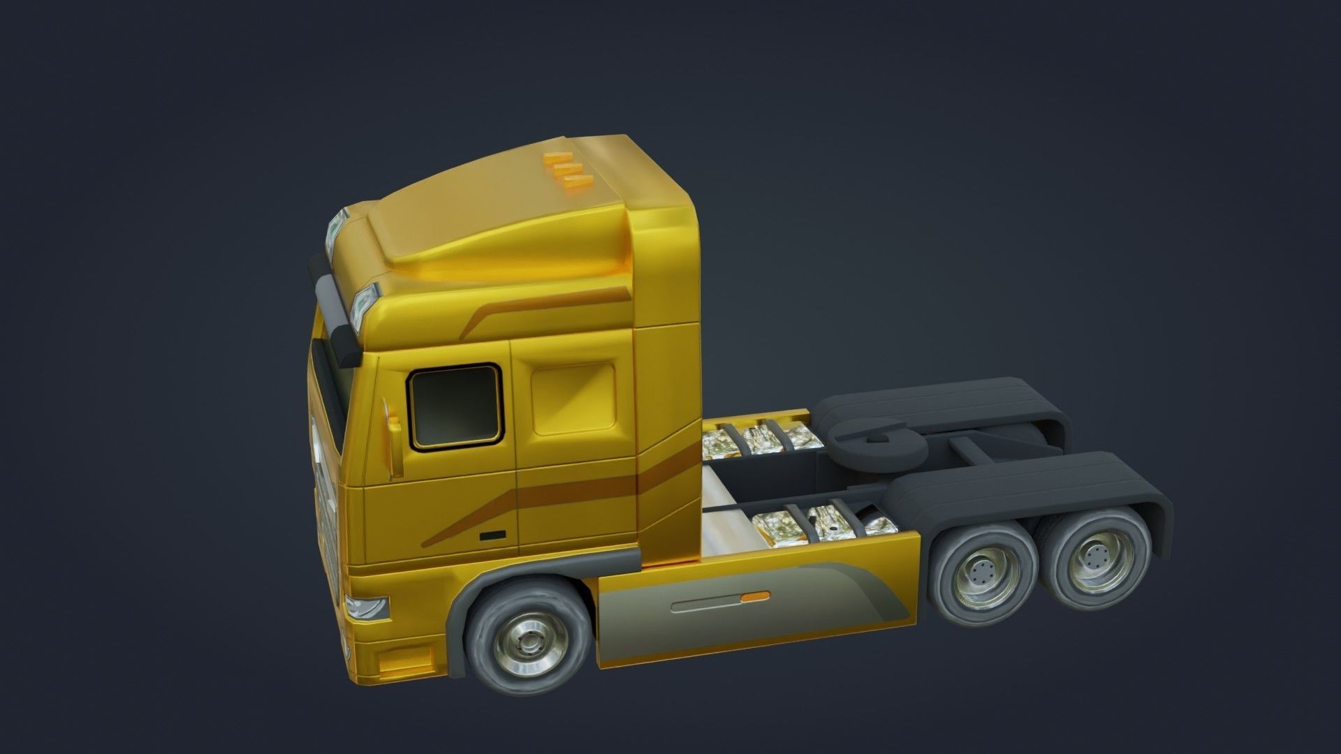 Truck - Low Poly - Game Ready - PBR Low-poly 3D model_11