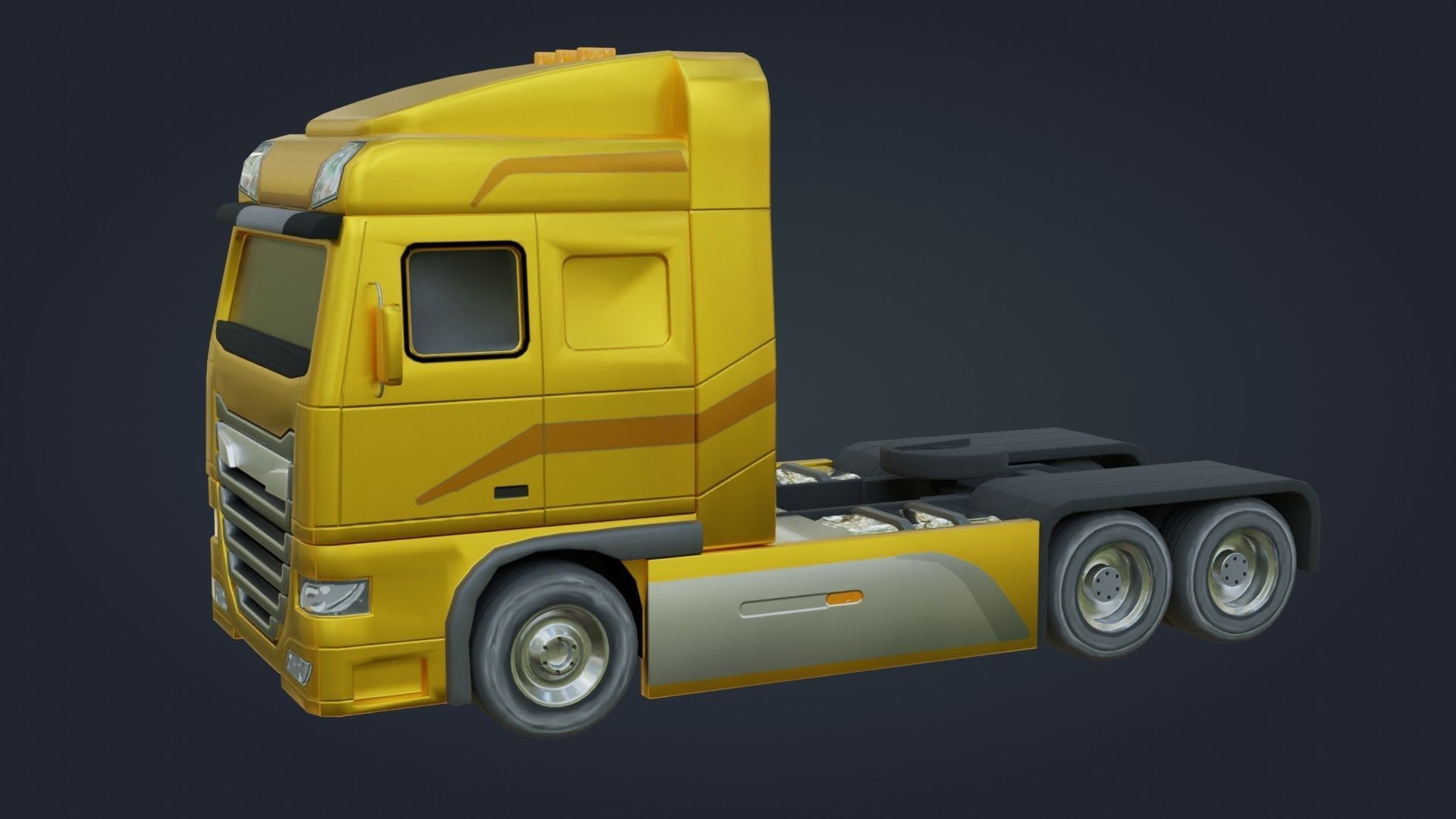 Truck - Low Poly - Game Ready - PBR Low-poly 3D model_2