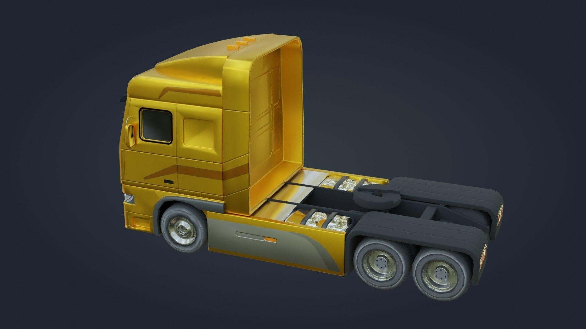 Truck - Low Poly - Game Ready - PBR Low-poly 3D model_12