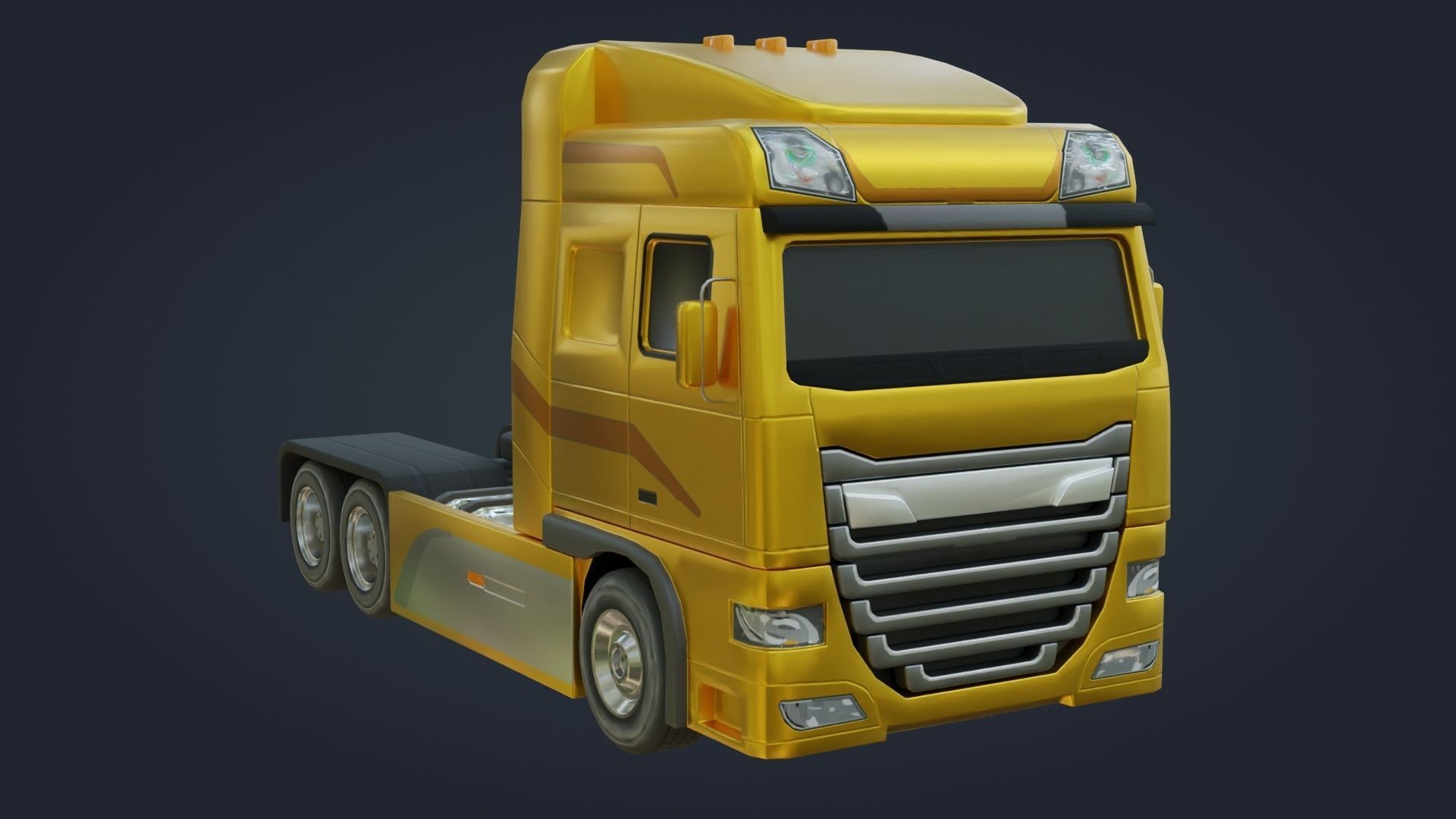 Truck - Low Poly - Game Ready - PBR Low-poly 3D model_9