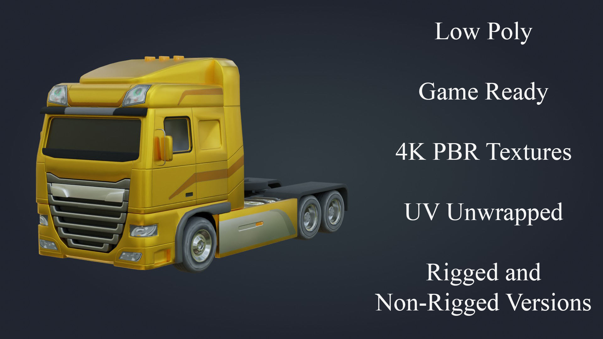 Truck - Low Poly - Game Ready - PBR Low-poly 3D model_1