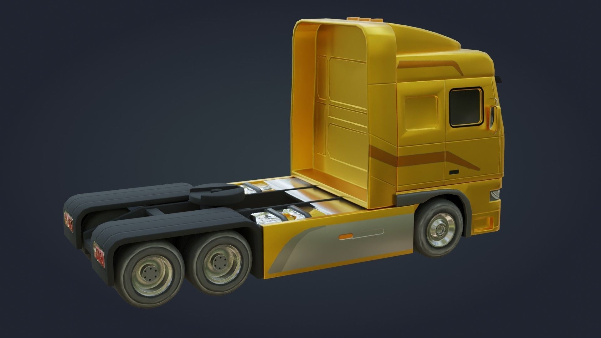 Truck - Low Poly - Game Ready - PBR Low-poly 3D model_7