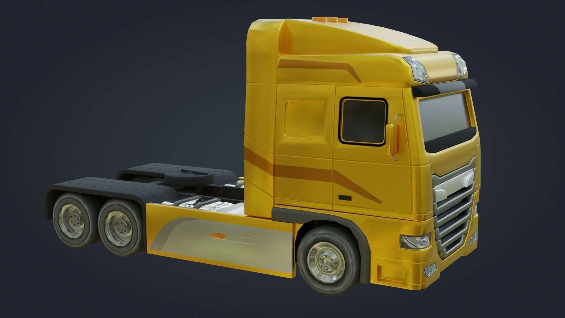 Truck - Low Poly - Game Ready - PBR Low-poly 3D model_8