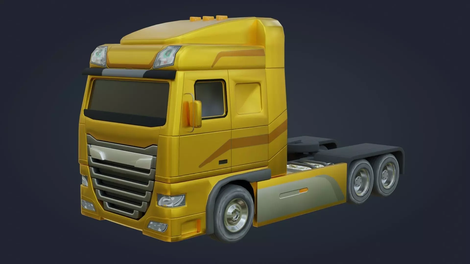 Truck - Low Poly - Game Ready - PBR Low-poly 3D model_0