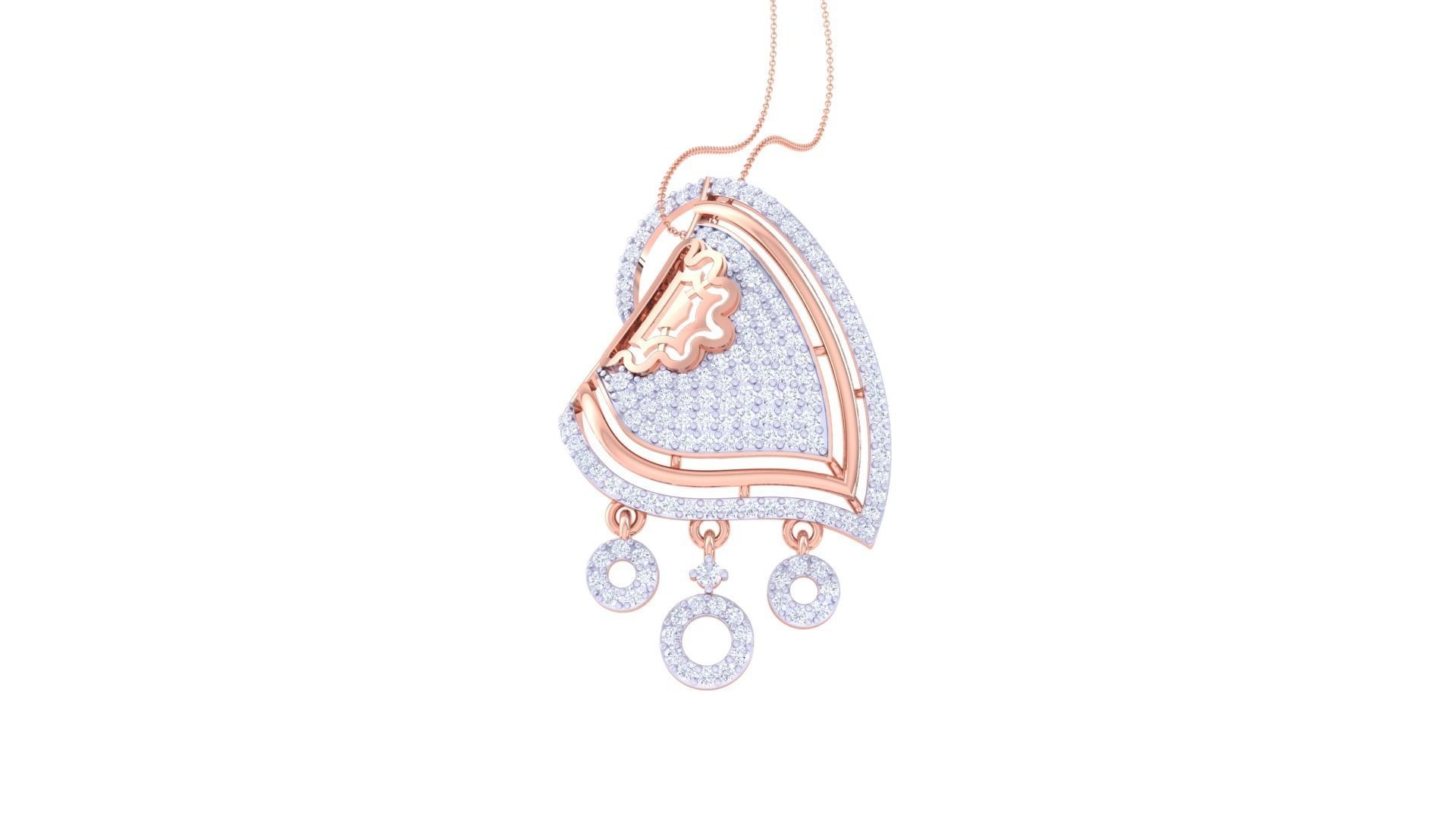 Earring Pendant Set 3dm STL OBJ FBX Renders Details 3D print model_8