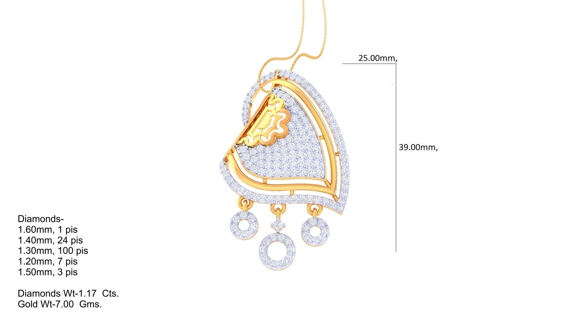 Earring Pendant Set 3dm STL OBJ FBX Renders Details 3D print model_6