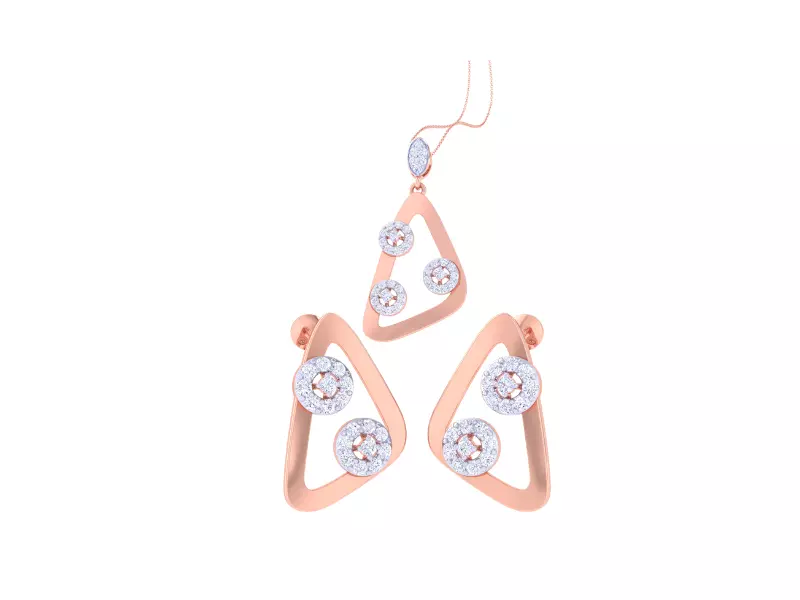Earring Pendant Set 3dm STL OBJ FBX Renders Details 3D print model_0