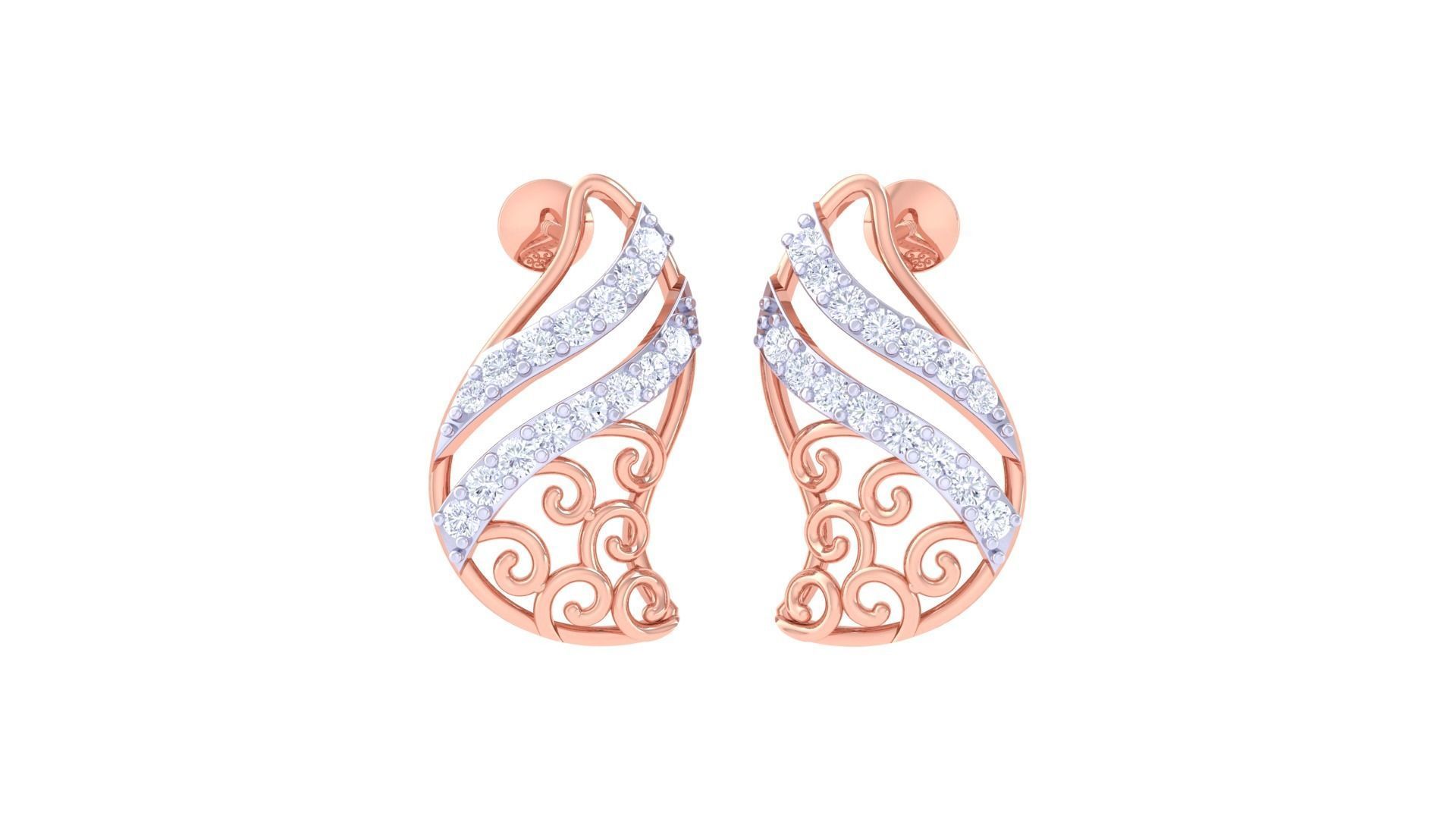 Earring Pendant Set 3dm STL OBJ FBX Renders Details 3D print model_2