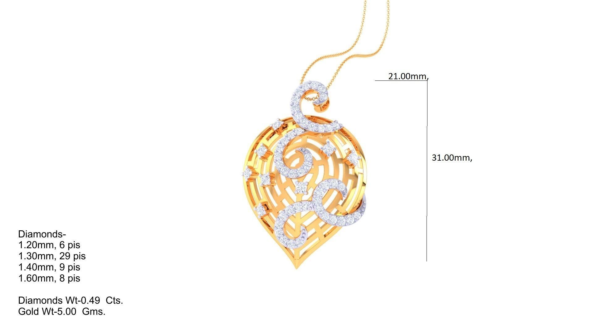 Earring Pendant Set 3dm STL OBJ FBX Renders Details 3D print model_5