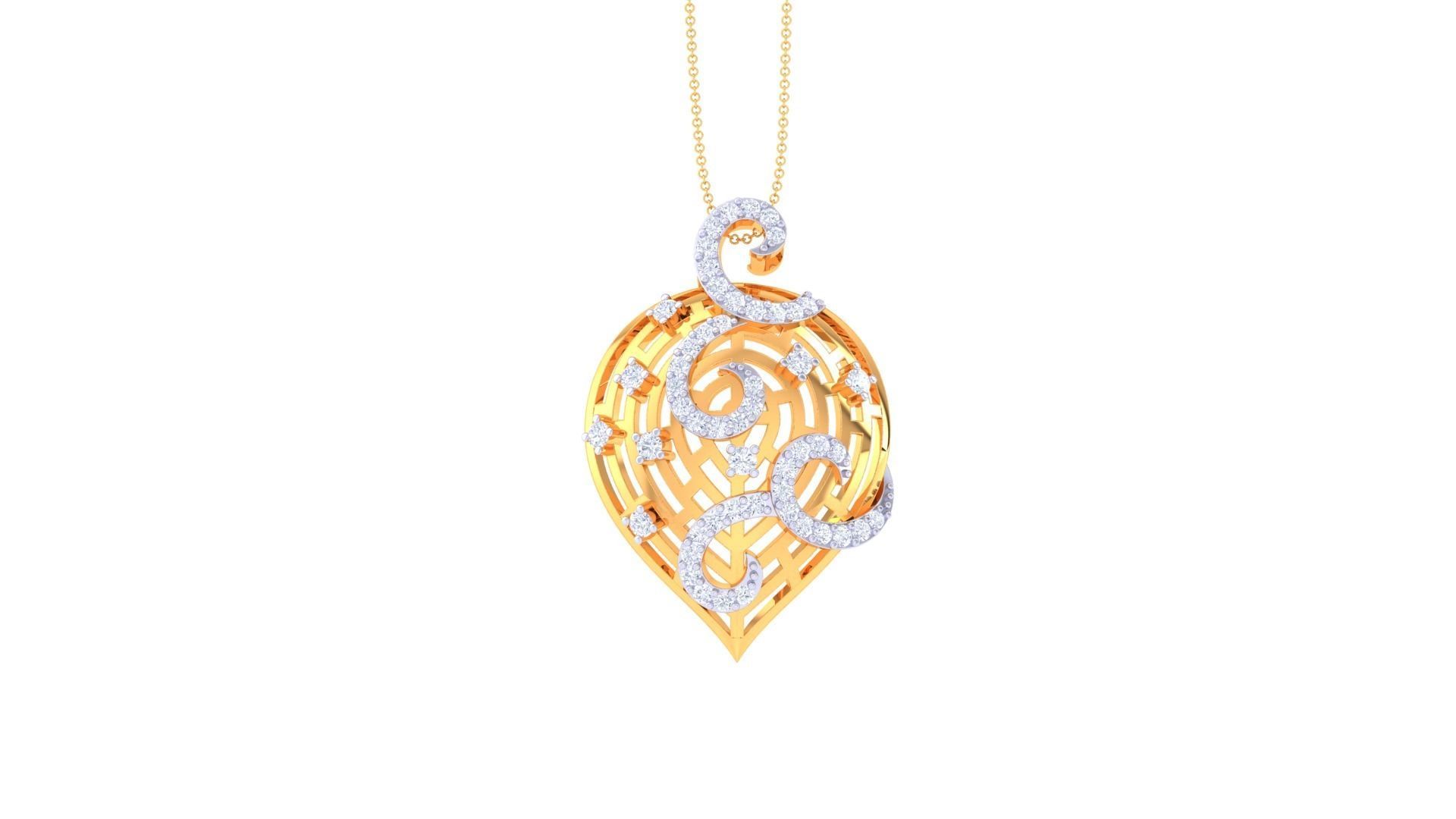 Earring Pendant Set 3dm STL OBJ FBX Renders Details 3D print model_7