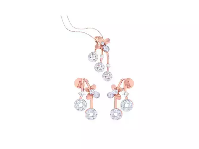 Earring Pendant Set 3dm STL OBJ FBX Renders Details