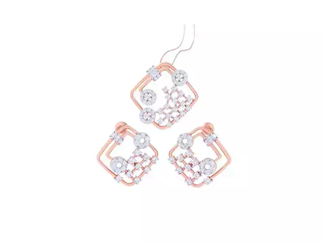 Earring Pendant Set 3dm STL OBJ FBX Renders Details