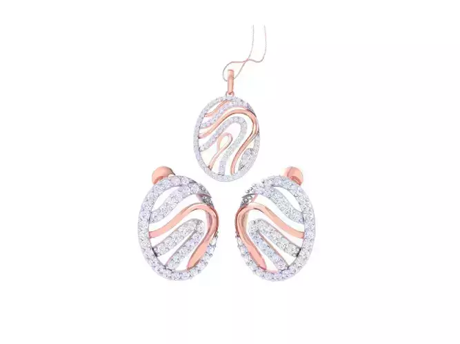 Earring Pendant Set 3dm STL OBJ FBX Renders Details