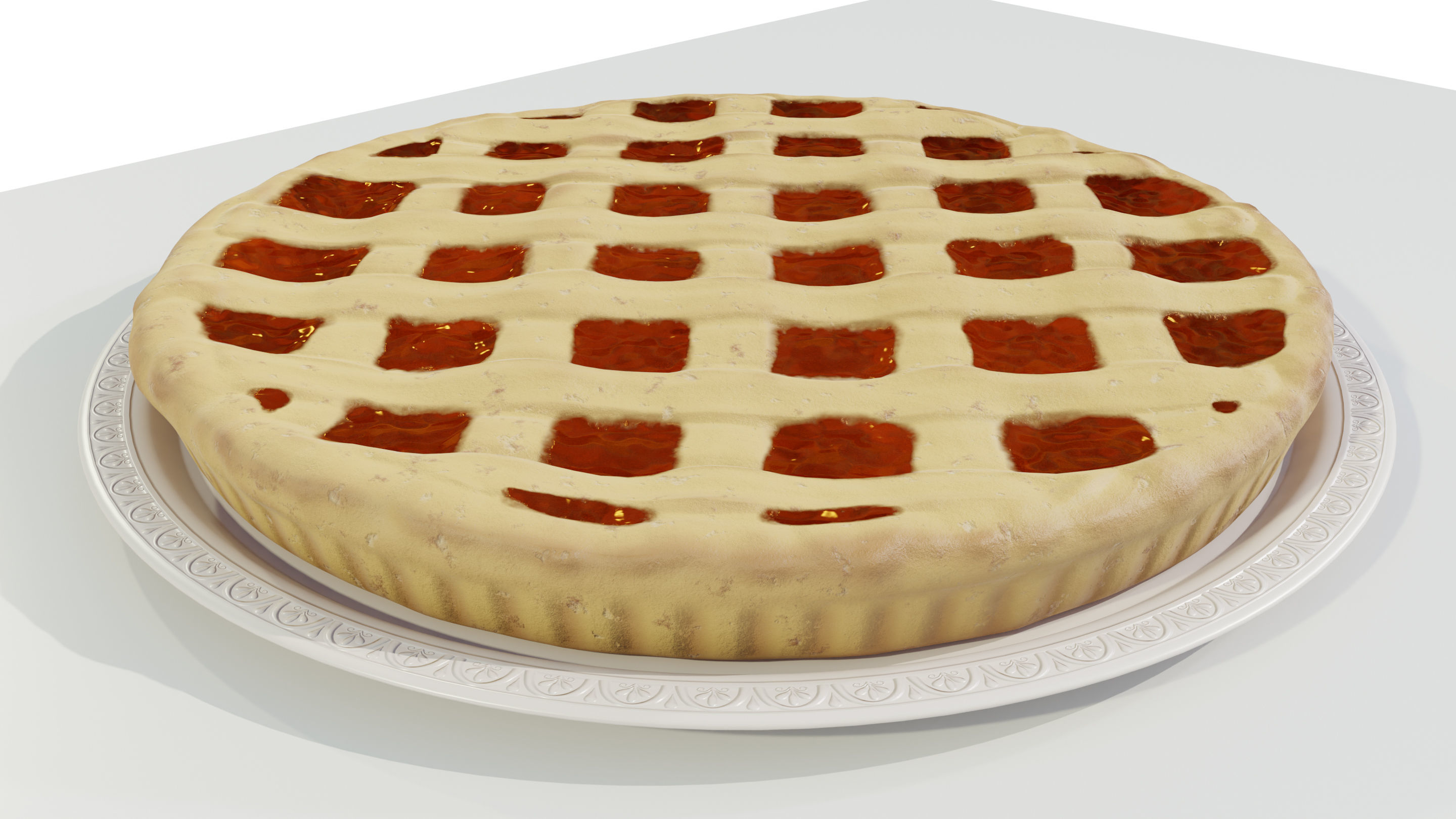 Jam Tart 3D model_2