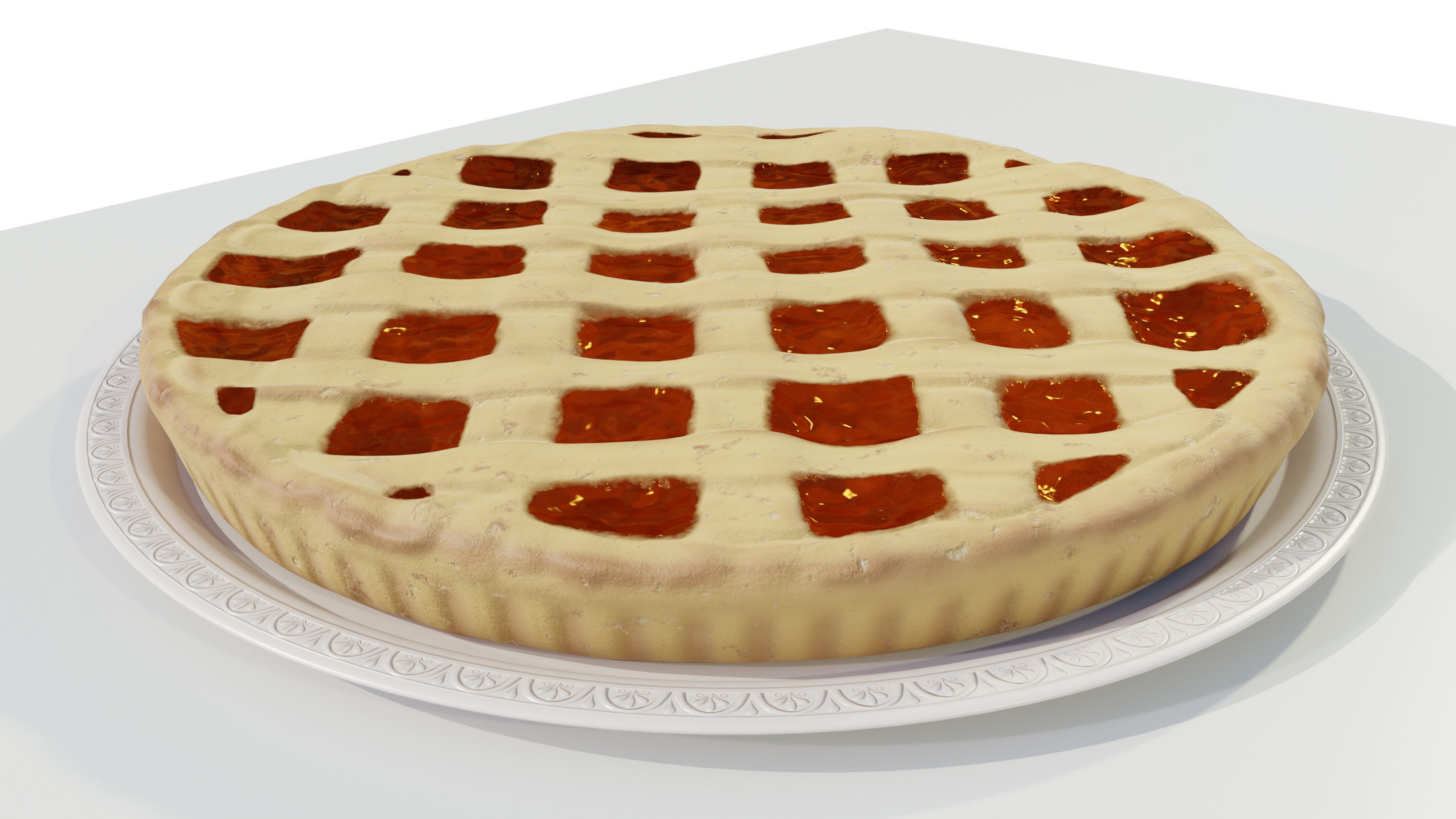 Jam Tart 3D model_4