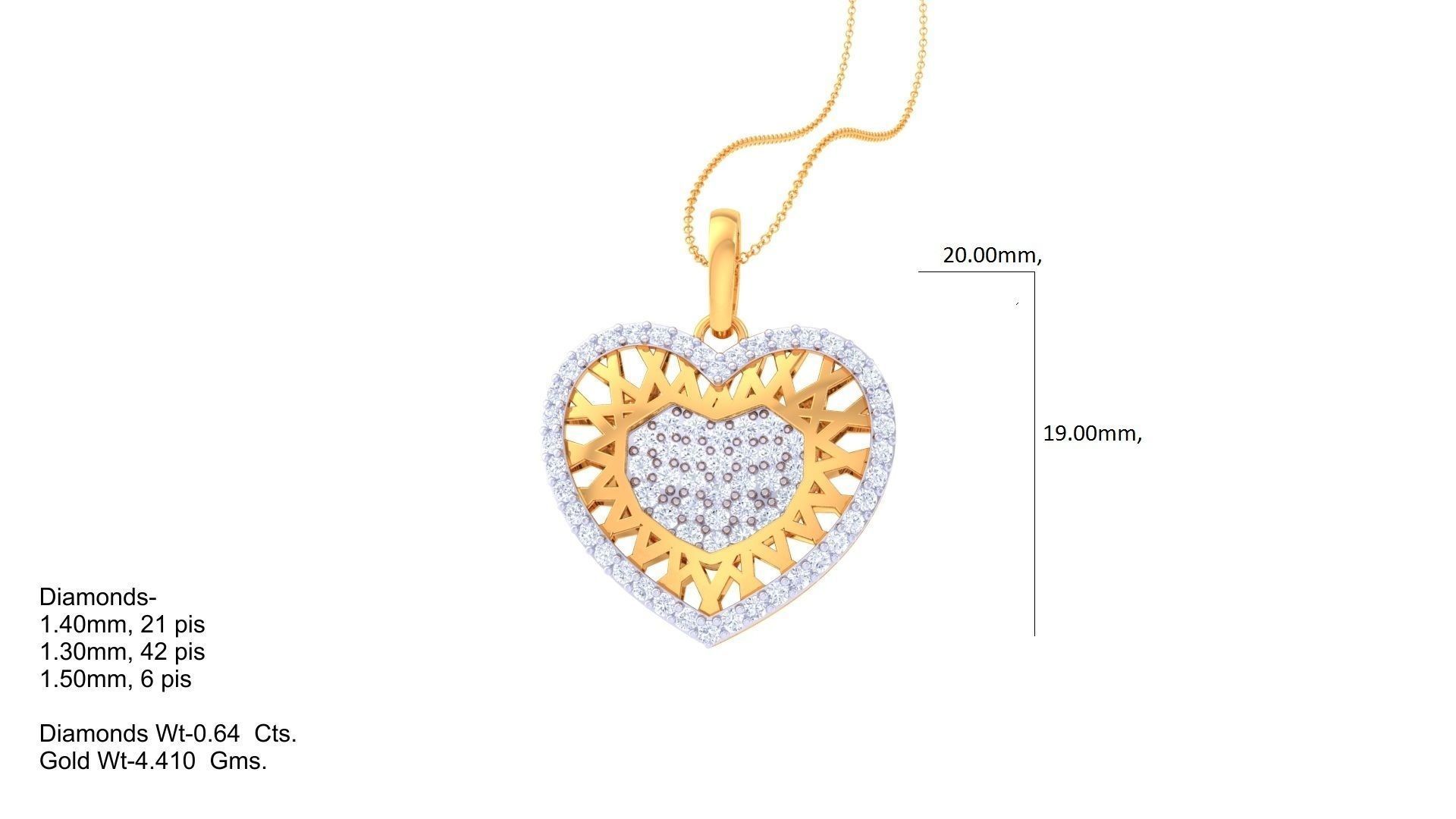 Heart Earring Pendant Set 3dm STL OBJ FBX Renders Details 3D print model_6